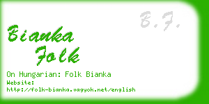 bianka folk business card